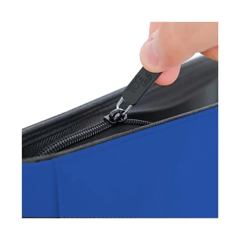 TCGLab 4-Pocket Zippered Toploader Binder (112 Toploaders) - Blue